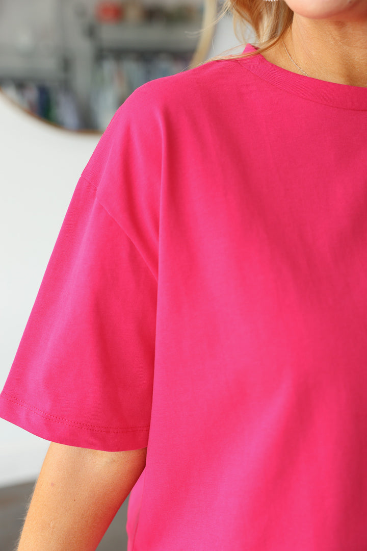 Boxy Tee - Fuchsia