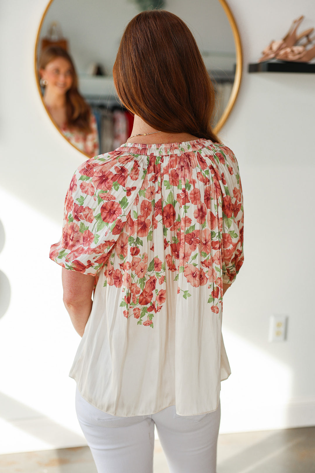 Half Sleeve Floral Blouse