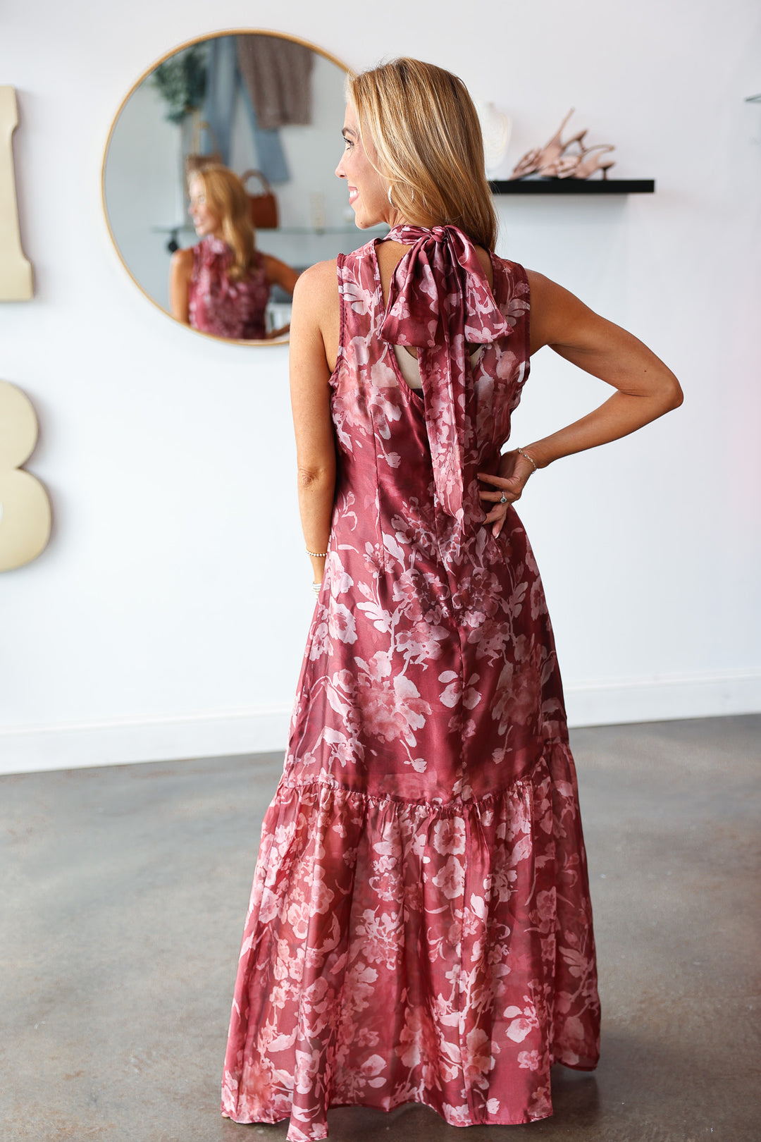 Organza Printed Maxi Dress