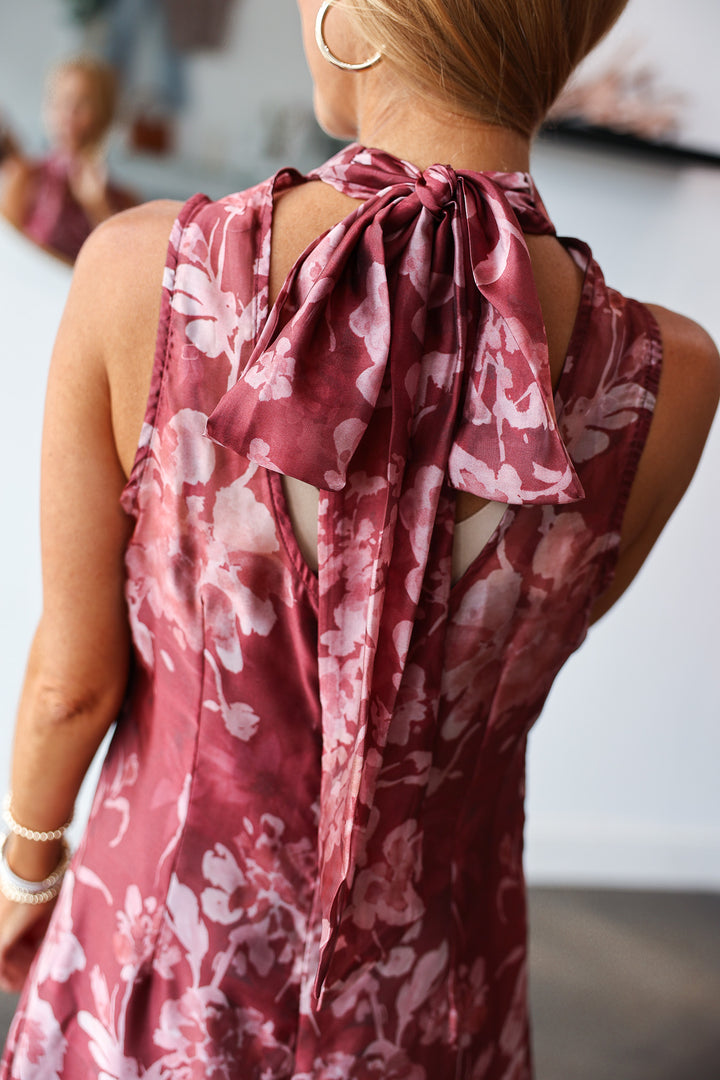 Organza Printed Maxi Dress