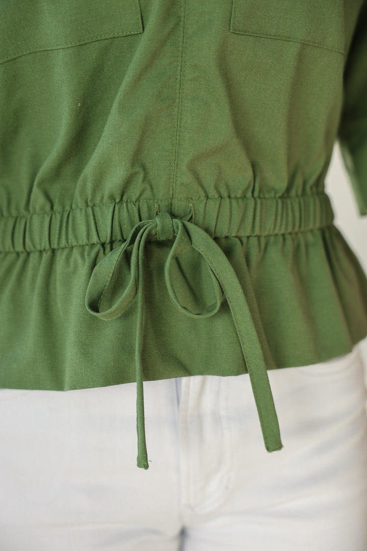 Cinch Waist Top - Green
