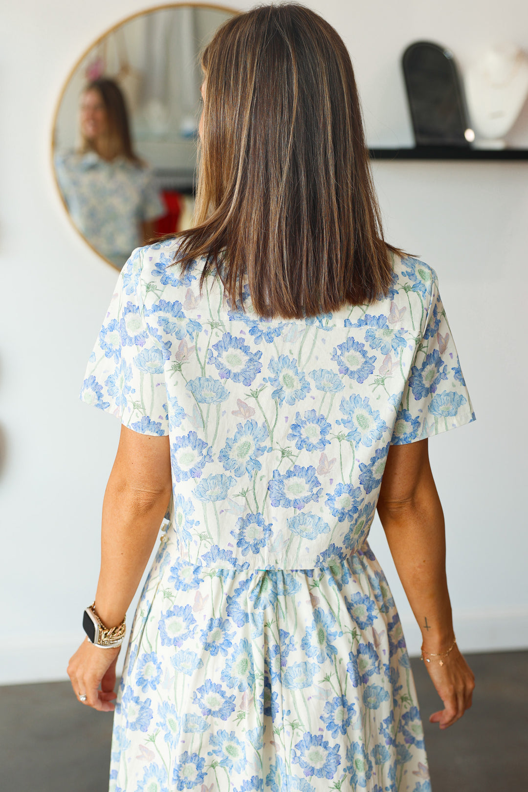 Blue Floral Set - Top