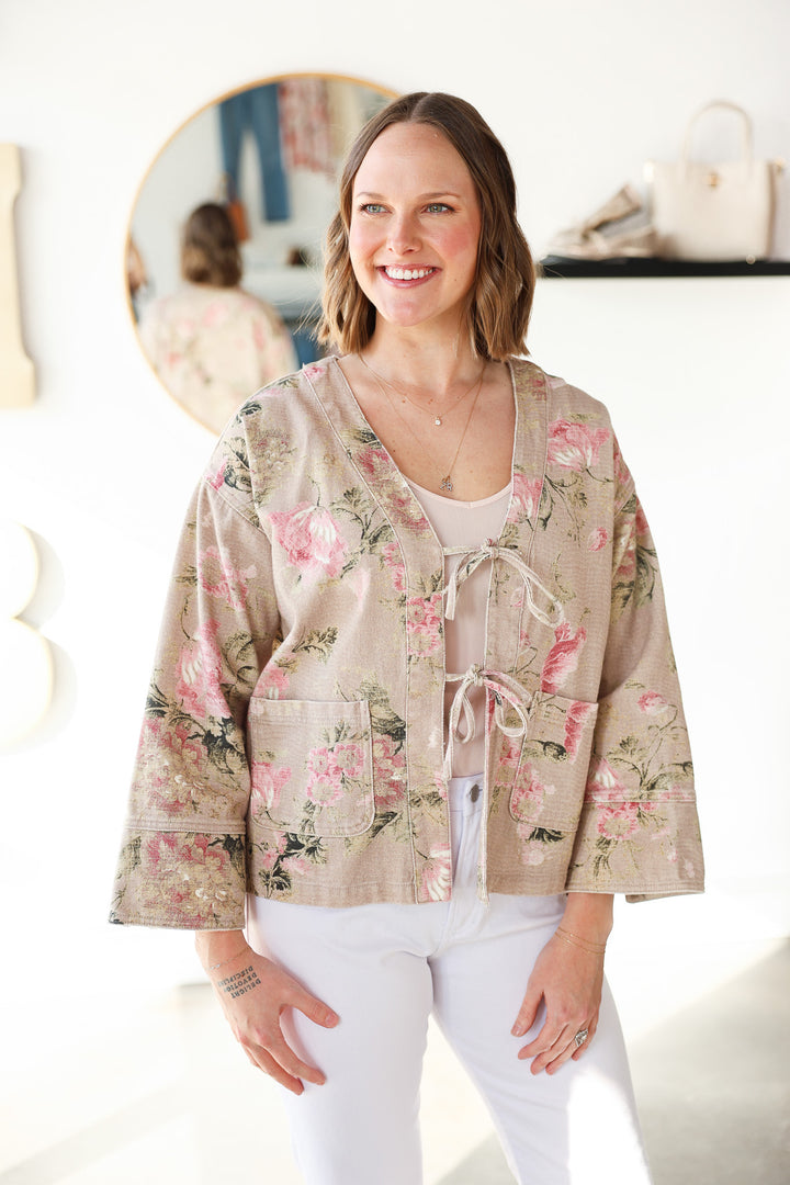 Floral Denim Jacket