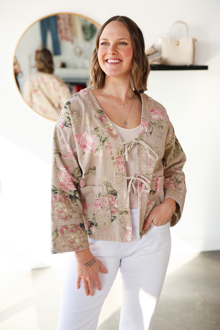 Floral Denim Jacket