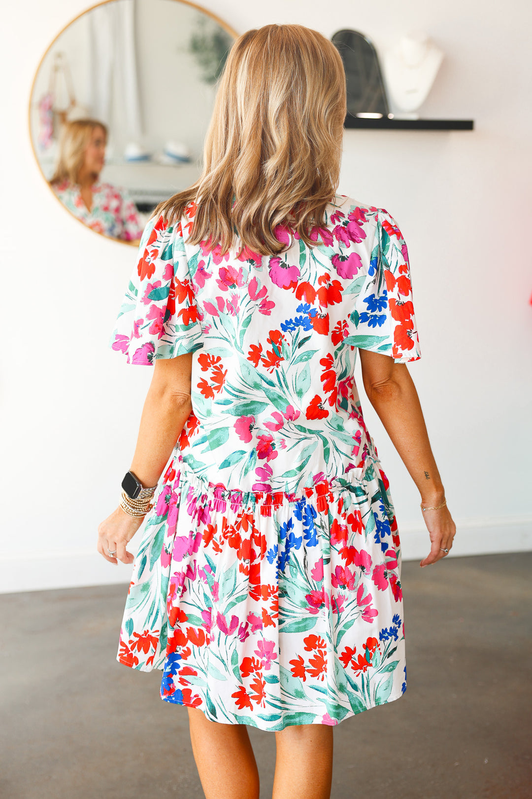 Drop Waist Blossoms Dress