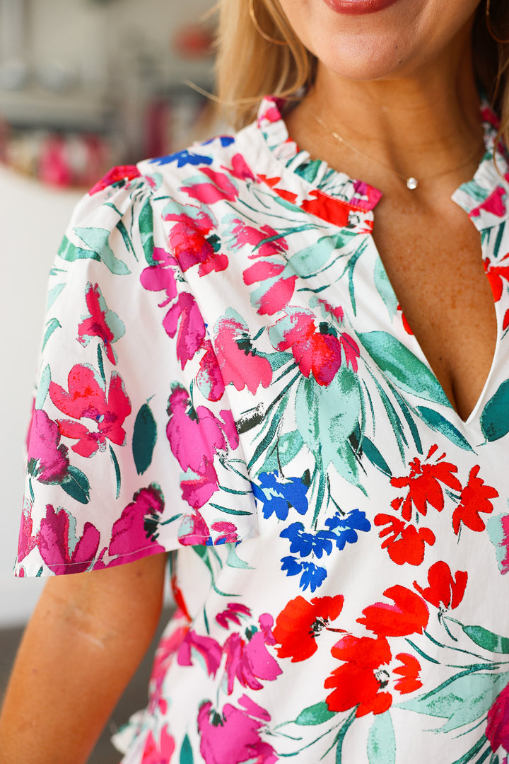 Drop Waist Blossoms Dress