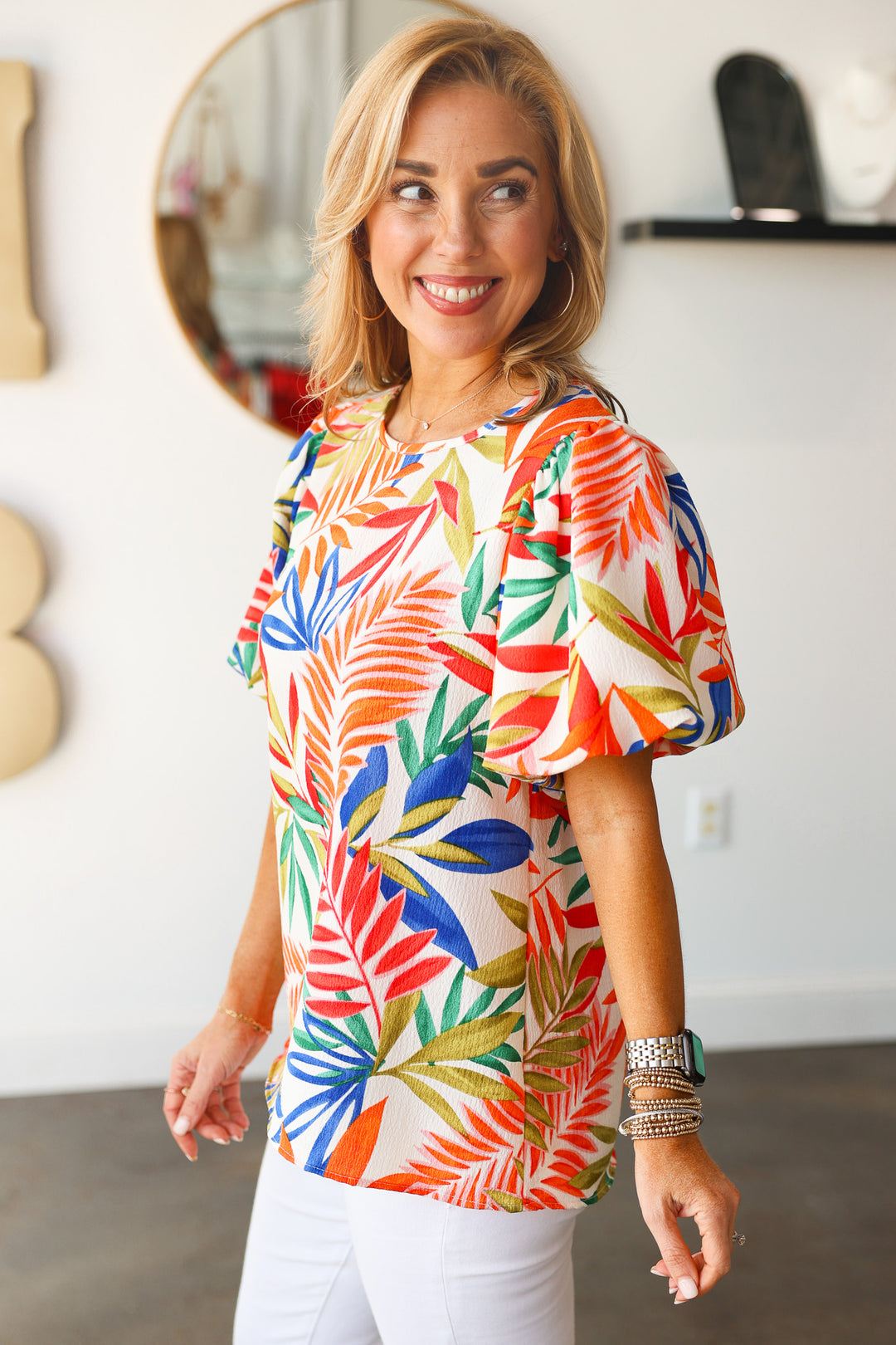 Tropical Print Top