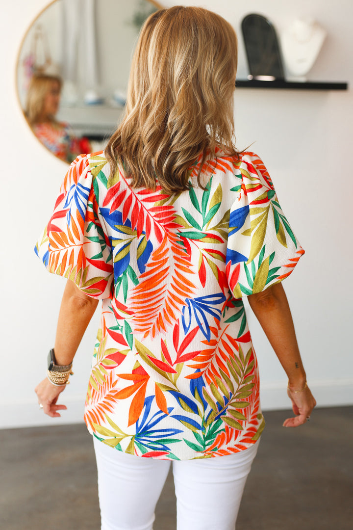 Tropical Print Top