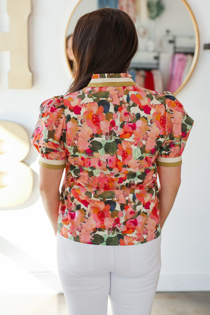 Short Sleeve Printed Top