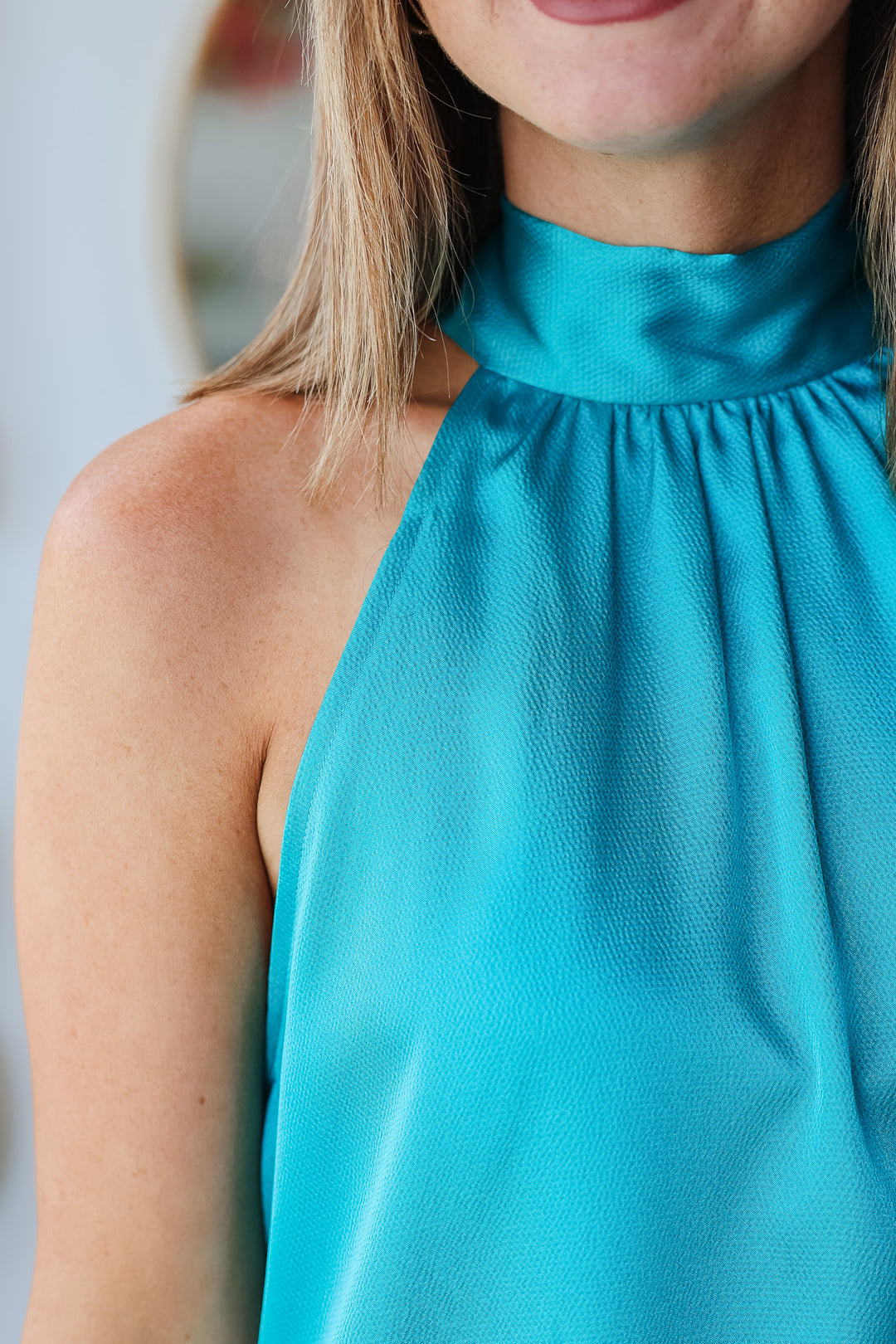 Satin Halter - Teal