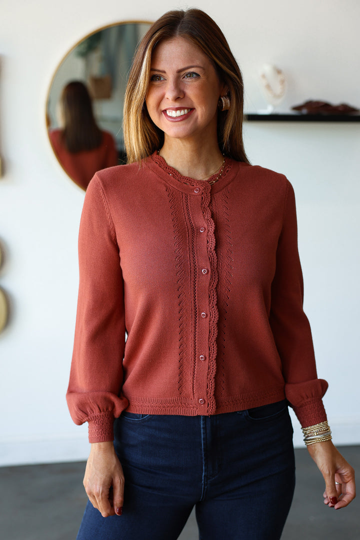 Scalloped Edge Cardigan
