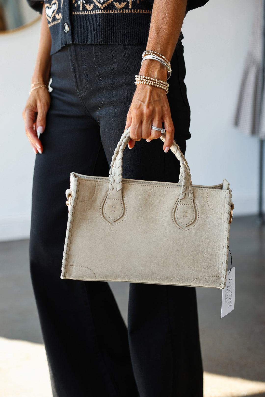 Shu Shop Dali Bag - Taupe Suede