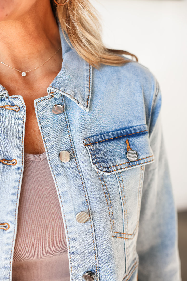 Peplum Denim Jacket