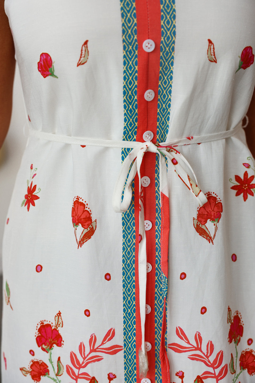 Border Printed Midi Dress