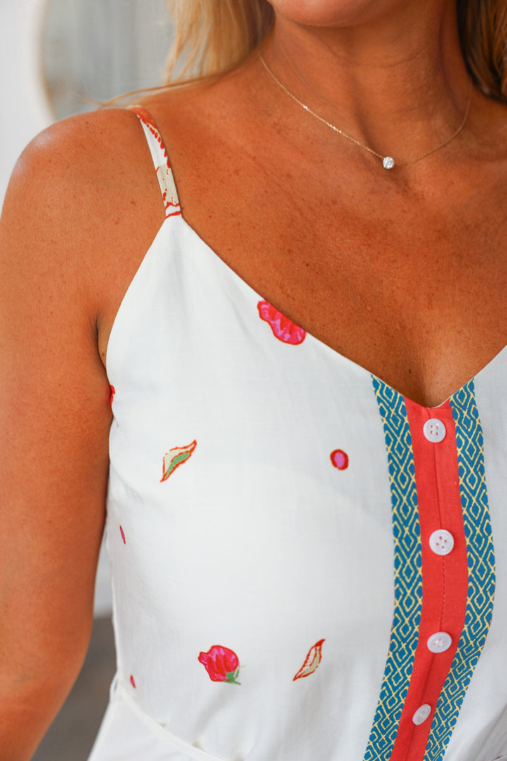 Border Printed Midi Dress