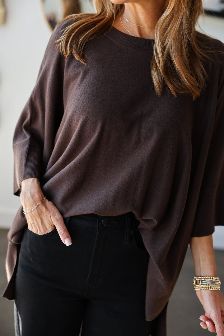 Oversized Sweater - Brown