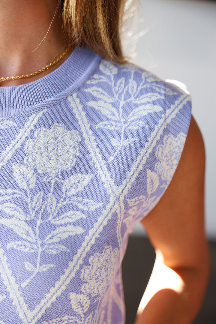 Textured Knit Top - Periwinkle