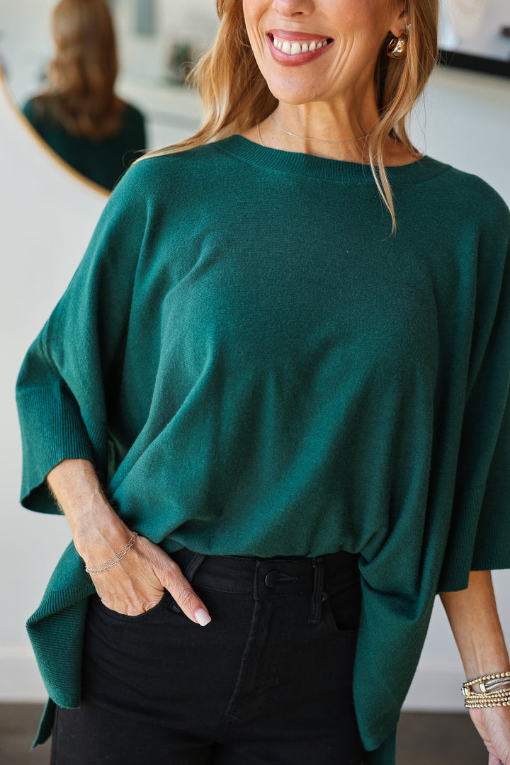 Oversized Sweater - Pine Green