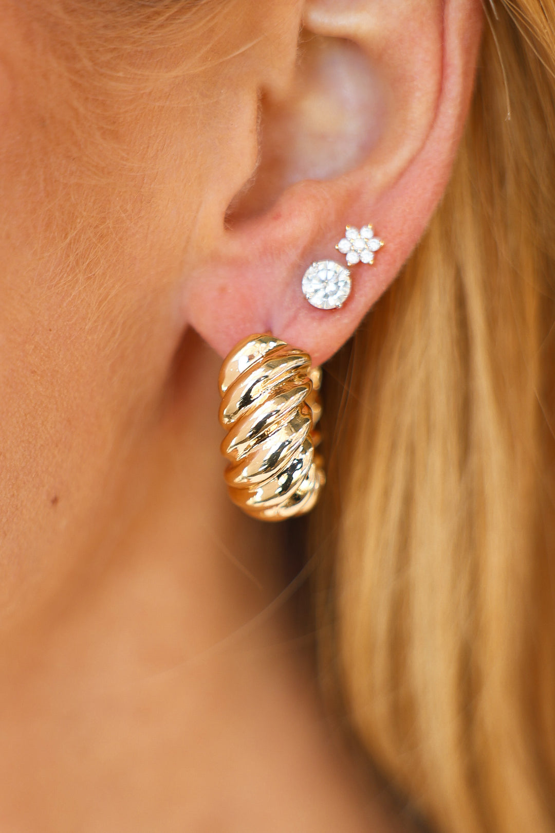 Twisted Hoops - Gold