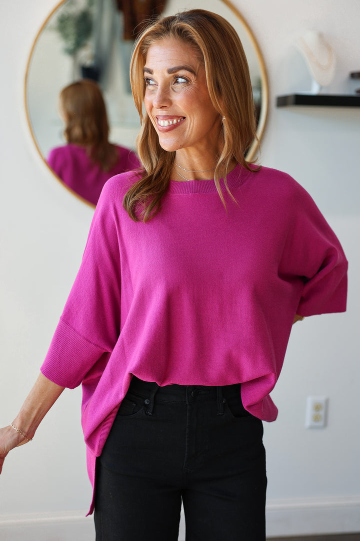 Oversized Sweater - Magenta