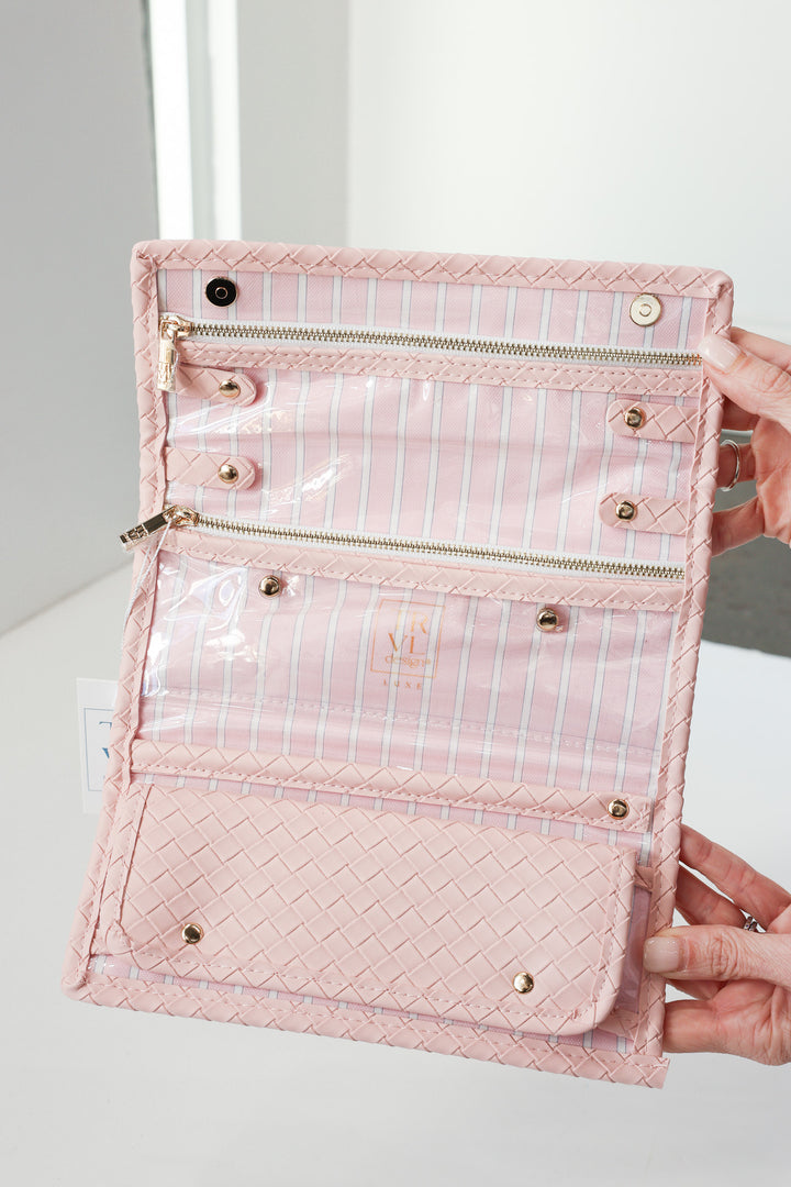 Luxe Jewelry Wallet - Woven Shell