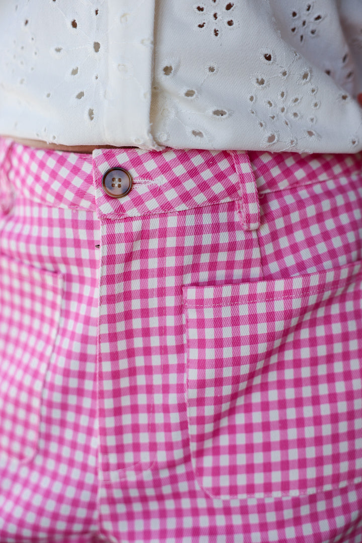 Gingham Shorts - Pink