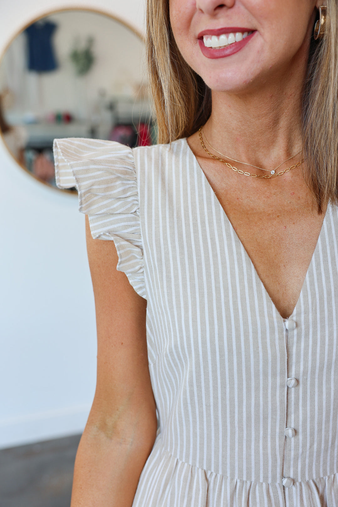 Striped Flutter Maxi Dress *RESTOCKED*