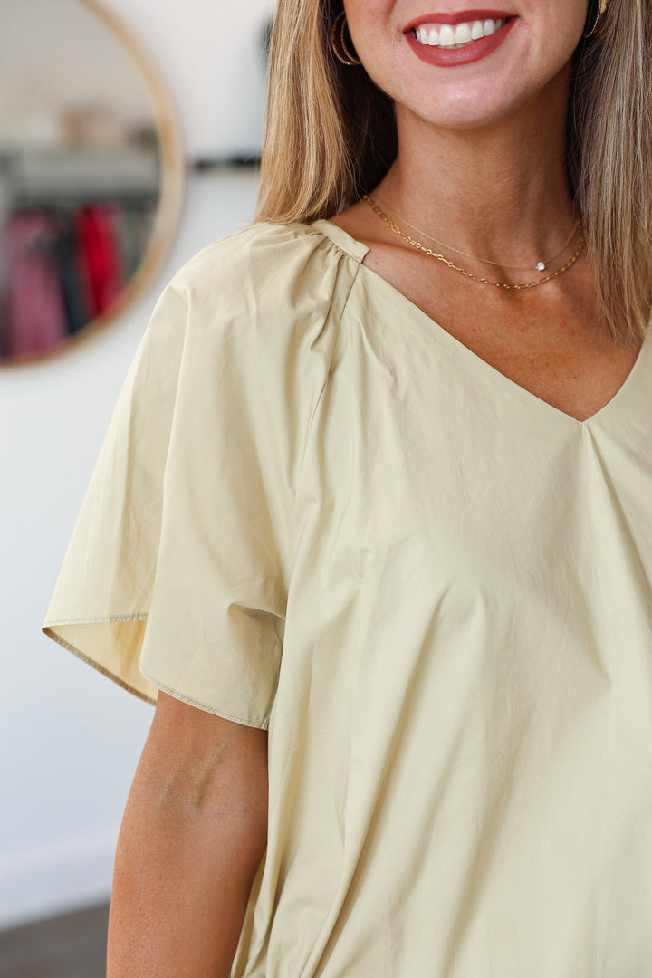 Side Tie Top - Pistachio