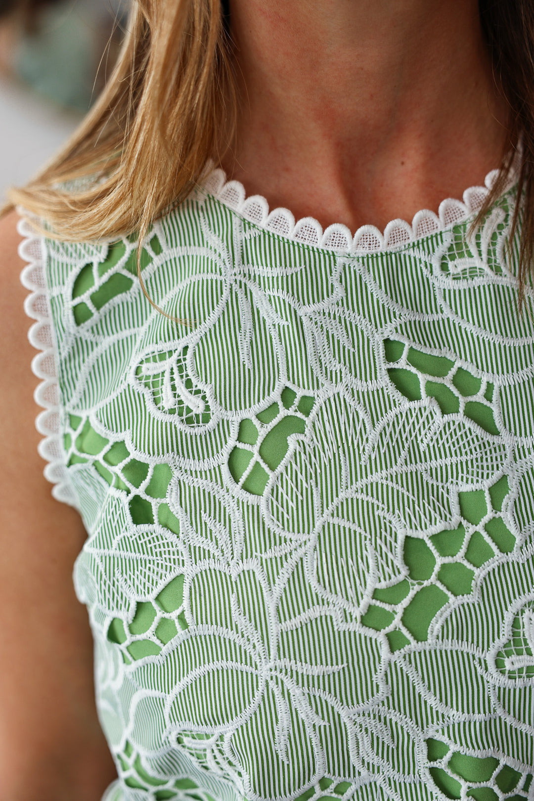 Embroidered Tank - Green