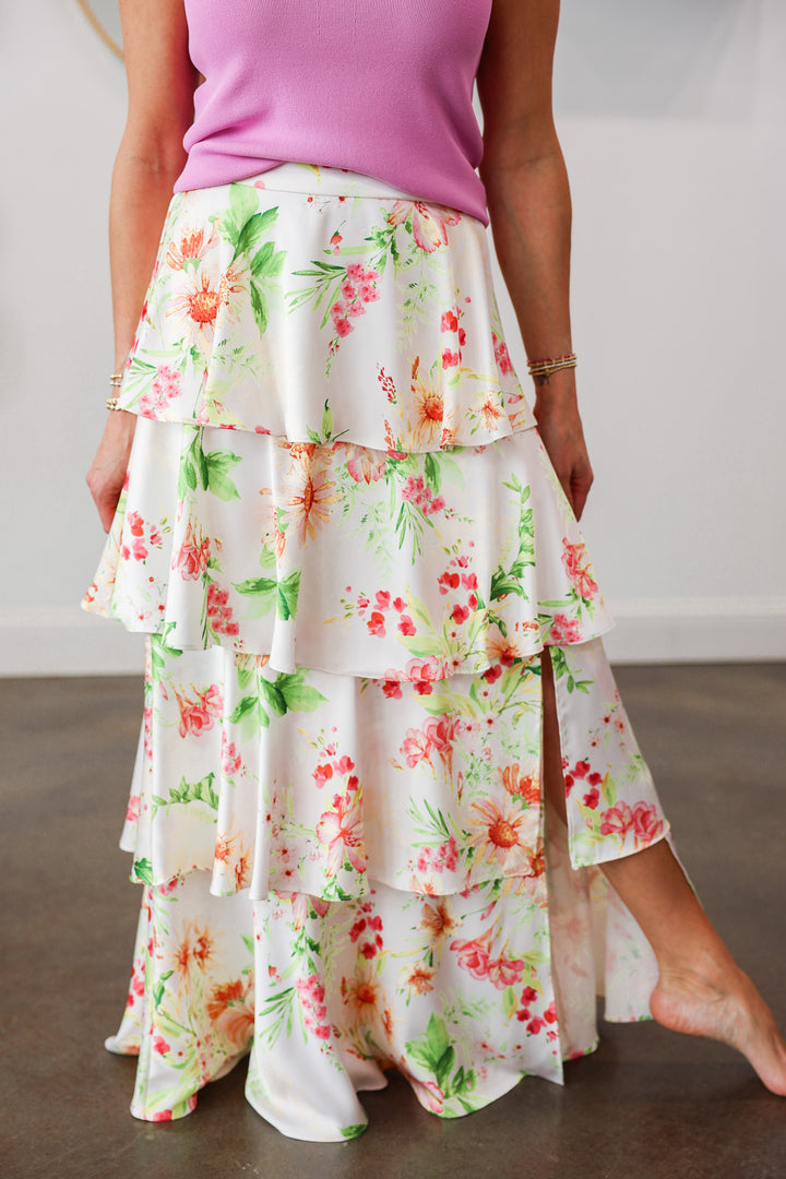 Floral Tiered Skirt