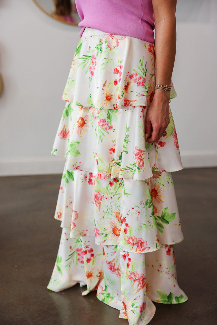 Floral Tiered Skirt