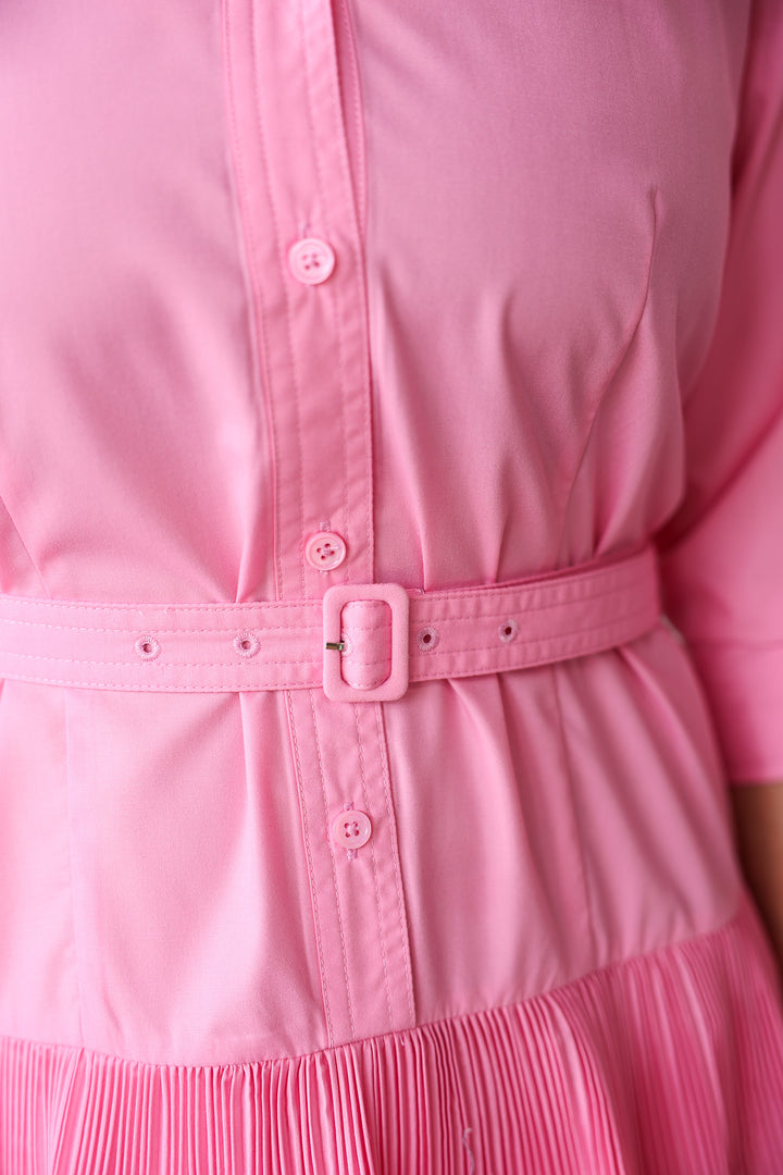 Tiered Skirt Dress - Pink