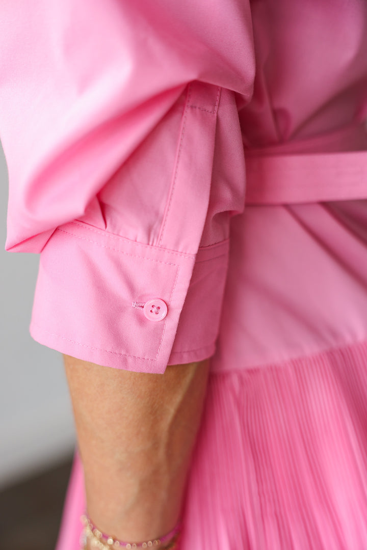 Tiered Skirt Dress - Pink