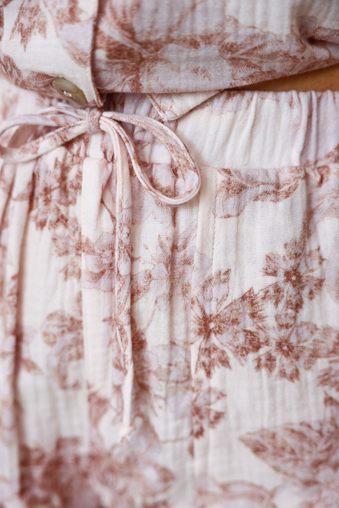 Printed Gauze Shorts