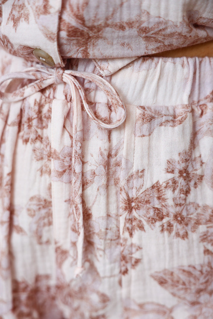 Printed Gauze Shorts