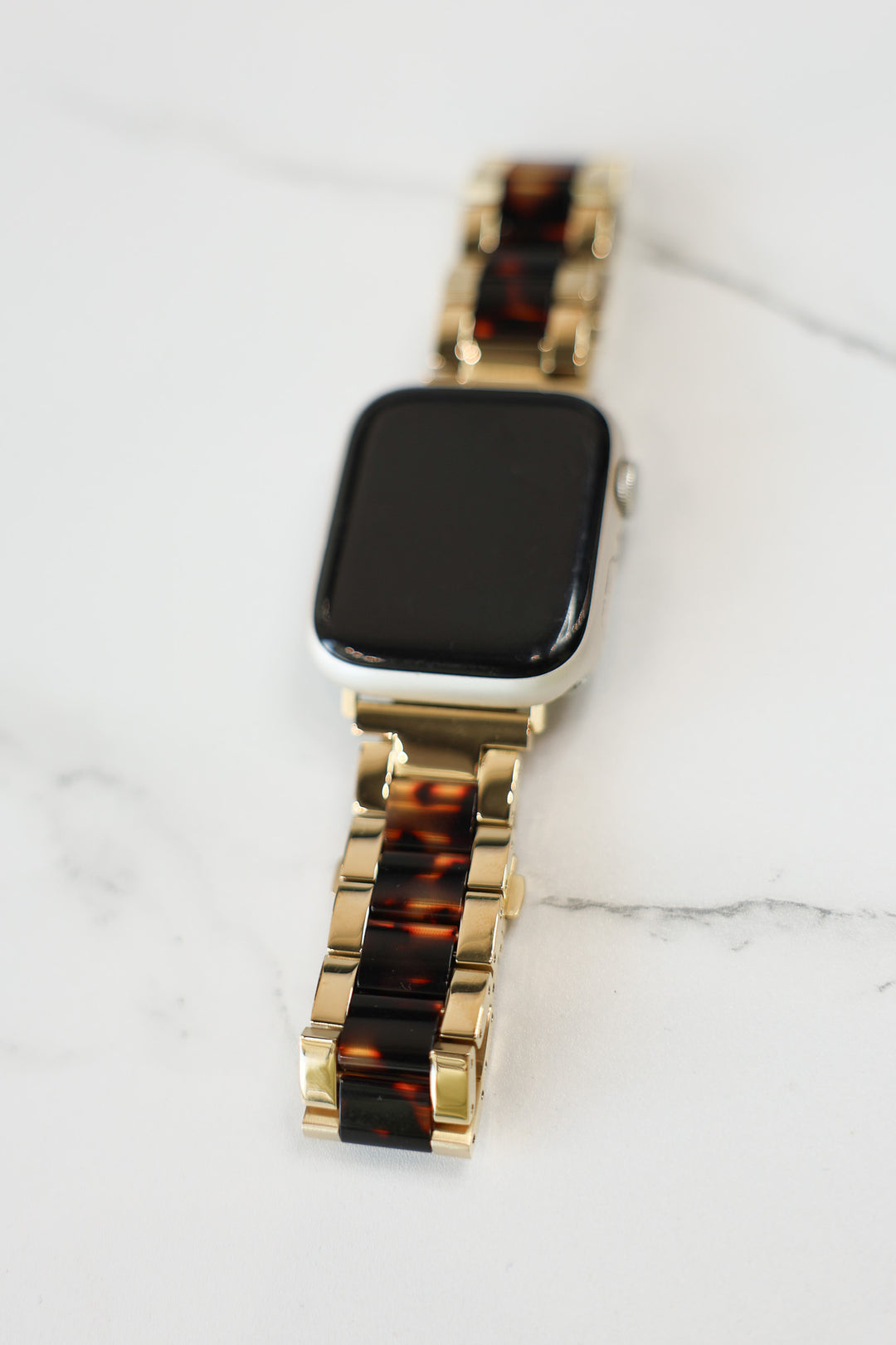 Tortoise + Gold Apple Watchband Strap