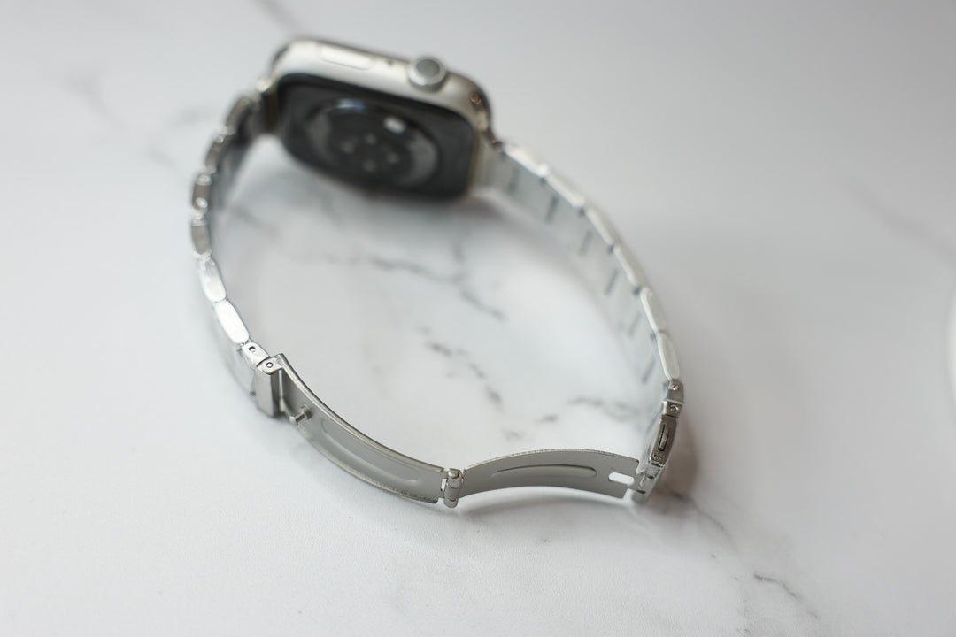 Slim Glazé Apple Watch Strap - Silver