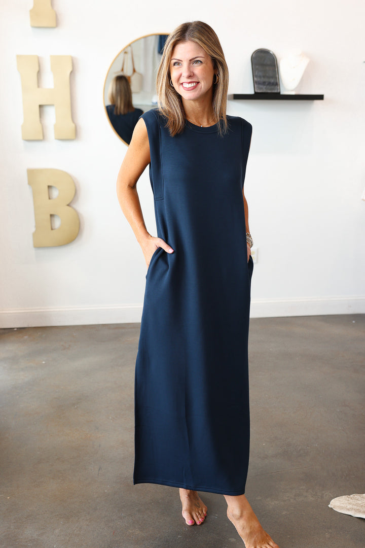 Shift Maxi Dress - Navy