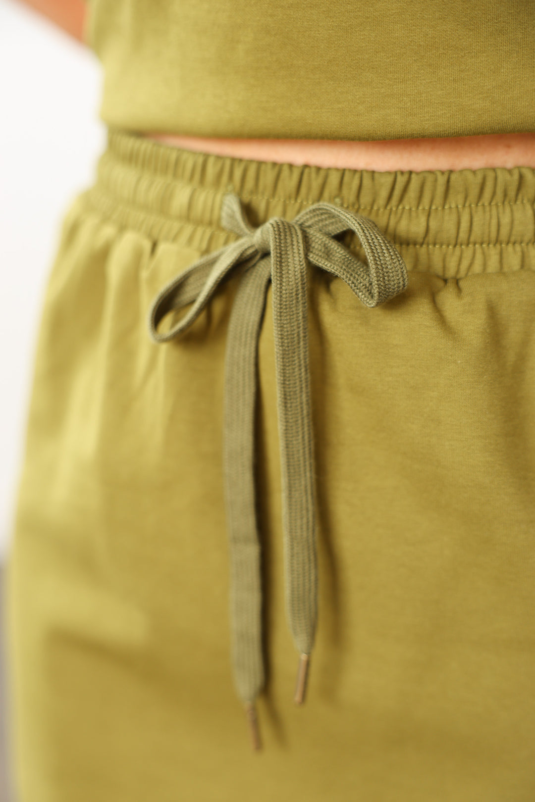 Scalloped Hem Skirt - Olive