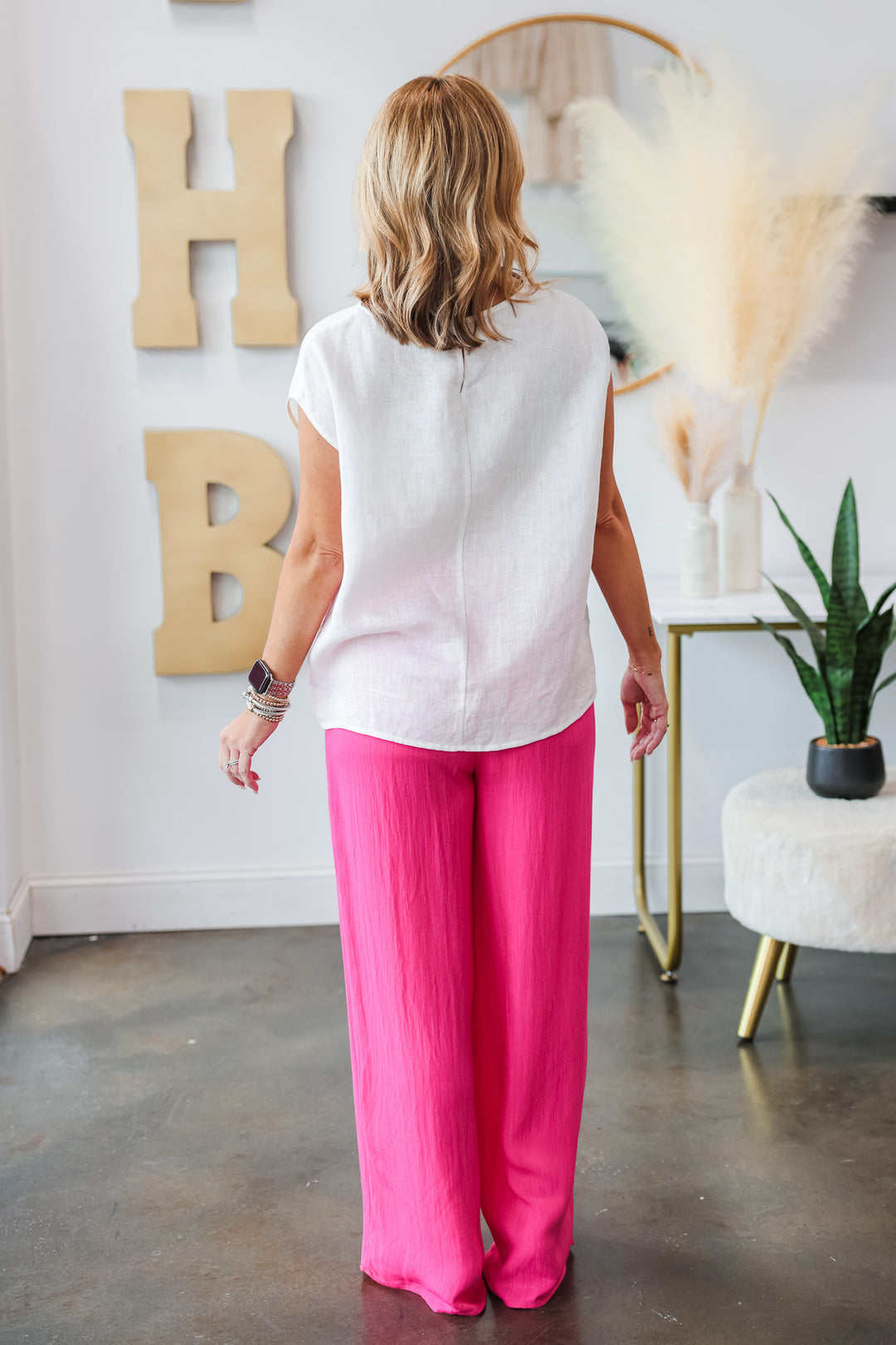 Blossoming Wide Leg Pants - Pink