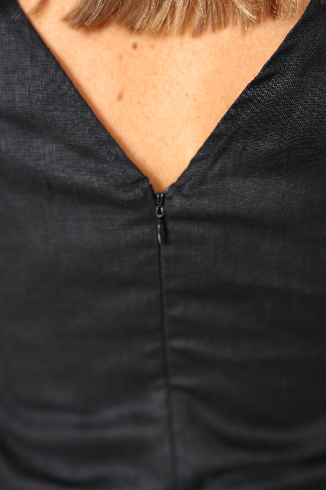 Drop Waist Mini Dress - Black