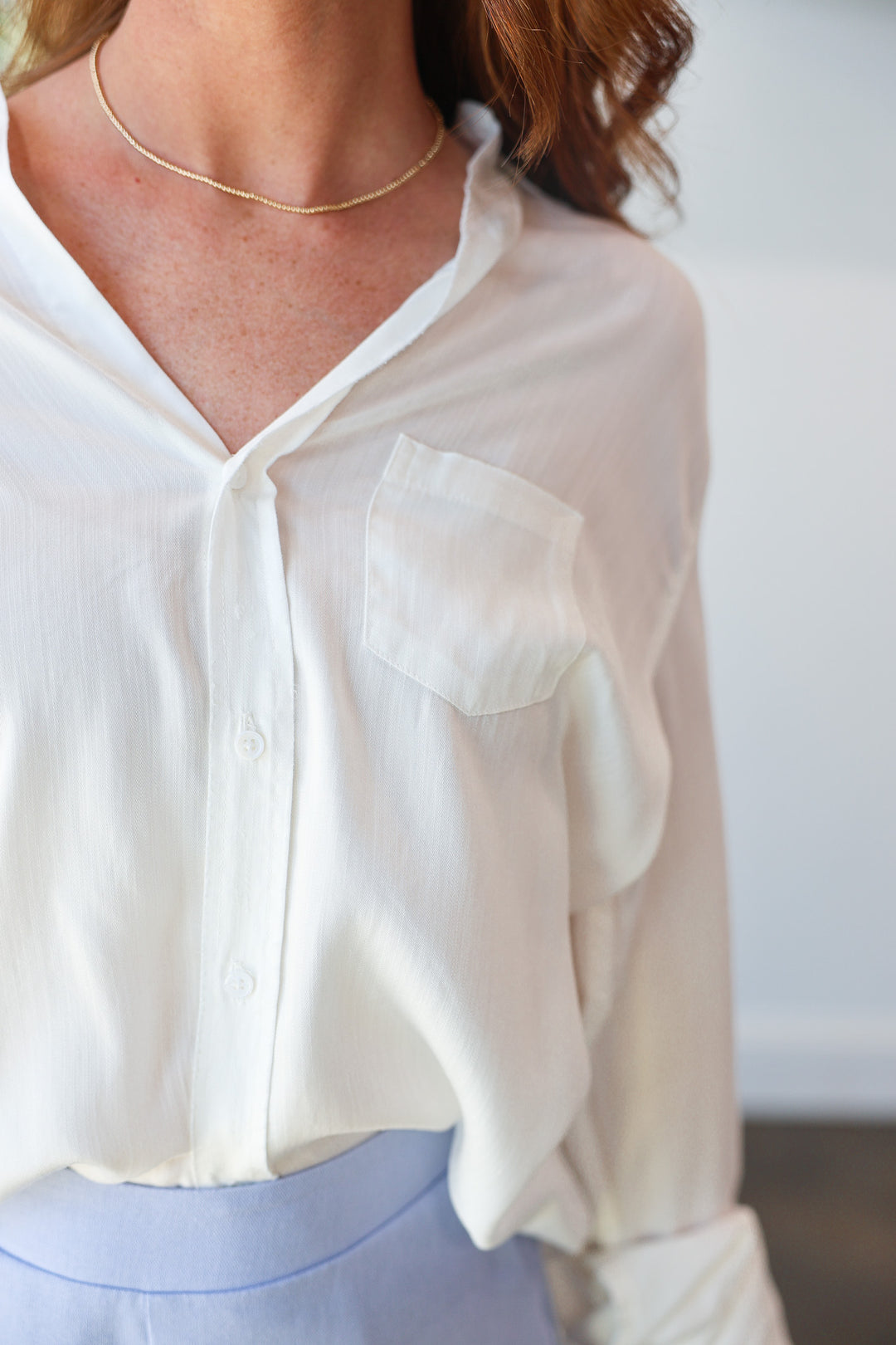 Dear John Galina Button Down Top - White