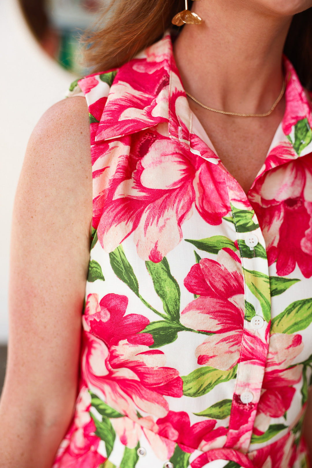 Belted Floral Maxi Dress