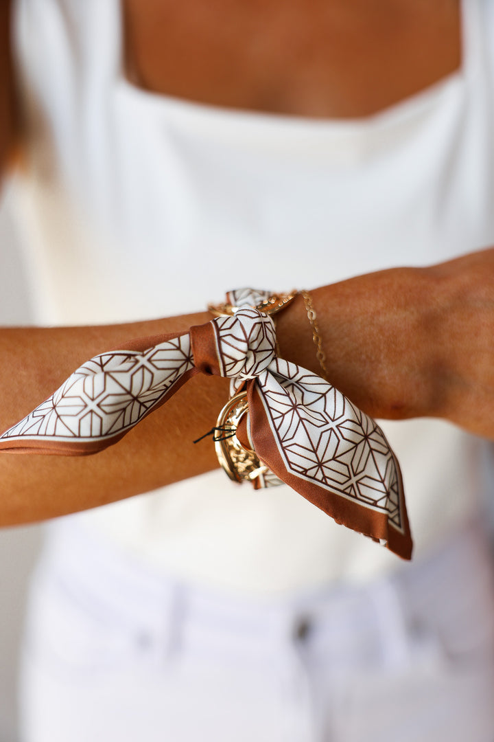 Scarf Cuff Bracelet - Tan