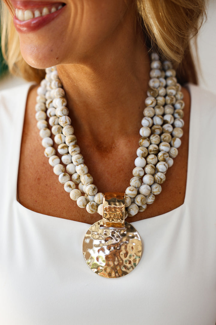 Multilayer Beaded Statement Necklace