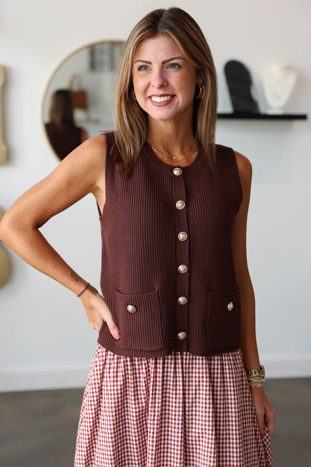Steve Madden Aliyah Top - Chocolate