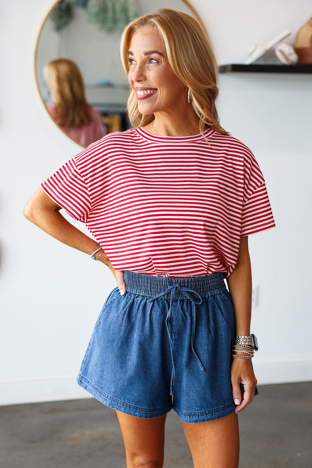Striped Tee - Red/White