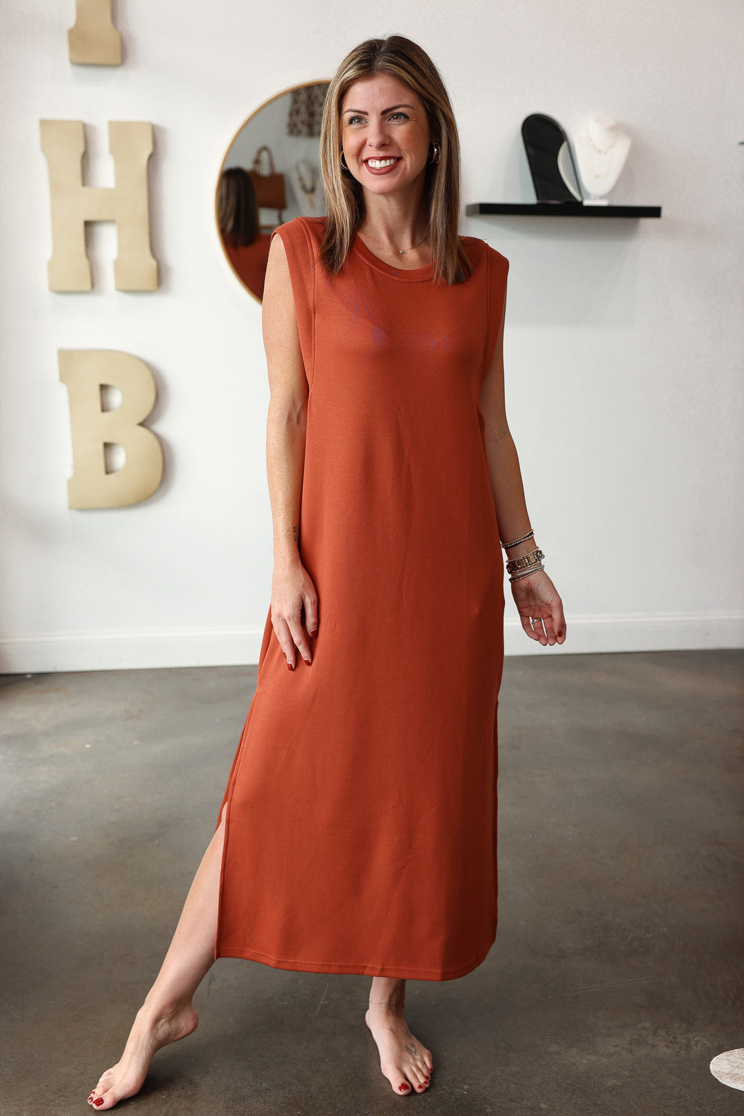 Shift Maxi Dress - Clay