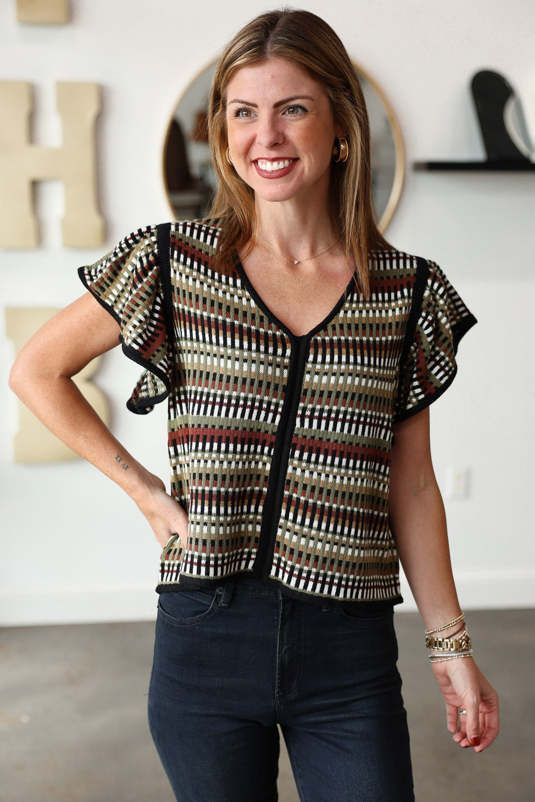 Multicolor Sweater Top