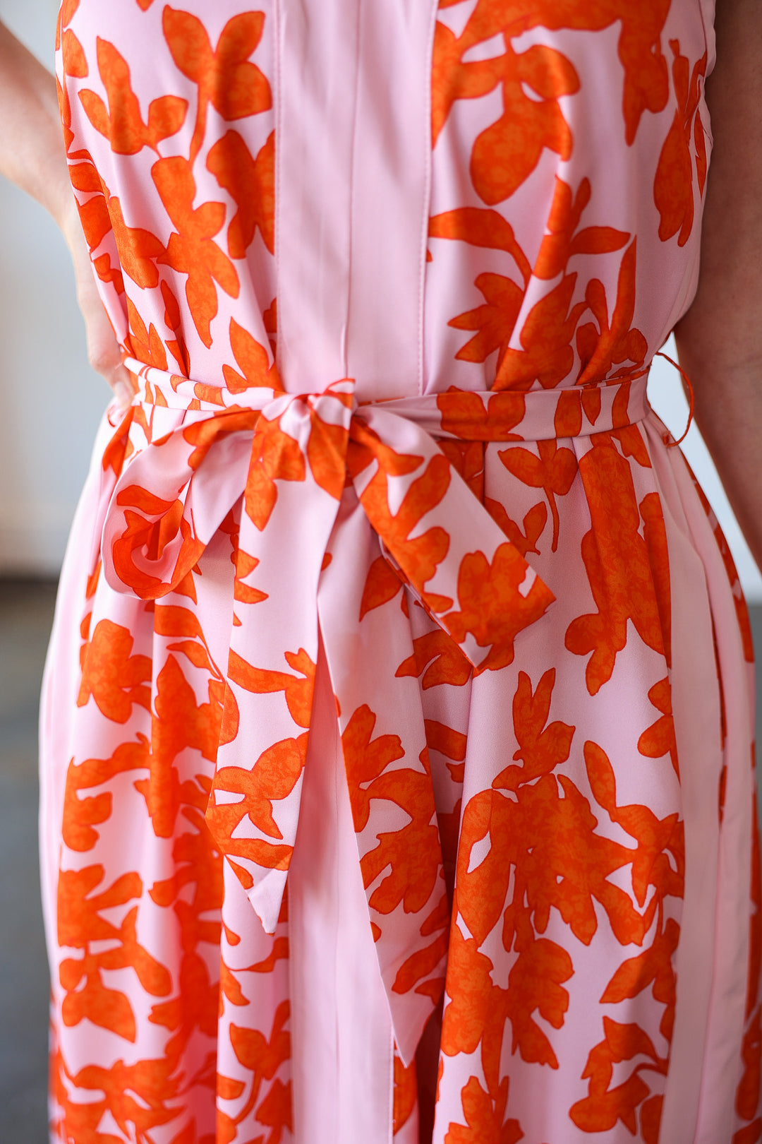 Floral Maxi Dress - Tangerine